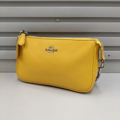 極美品 コーチ テリ ショルダーバッグ シグネチャー ライム CJ590