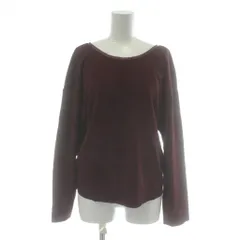 ザラ ZARA W&B COLLECTION ブラウス 長袖 クルーネック フリル リボン S ボルドー /XZ ■GY58