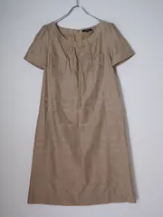 BURBERRY LONDONバーバリー ロンドン 日本製 シルク混 シャドーチェック パフスリーブドレス ワンピース【40】【LOPA81361】のサムネイル