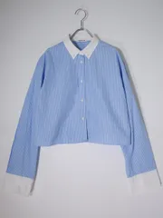 Deuxieme Classeドゥーズィエムクラス 2023SS EVERYDAY I LIKE. Cropped BD シャツ（クレリック）【F】【LSHA81364】のサムネイル