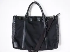 BLACK LABEL CRESTBRIDGEブラックレーベル クレストブリッジ ナイロン×レザー サイドチェック 2WAYショルダービズネスバッグ【-】【MBGA81143】
