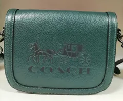 COACH 型番：グリーン C4058 ホースアンドキャリッジサドルバッグ