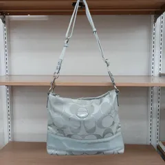 COACH 型番：グレー　シグネチャー　状態B ショルダーバッグ　F17435