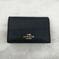 ひ*ー様 COACH ネイビー レザー 名刺入れ　未使用品 美品 COACH コーチ 名刺入れ カードケース レザー ネイビー - メルカリ