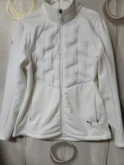 PUMA プーマ レディース 白 ダウン ゴルフ ジャケット L100