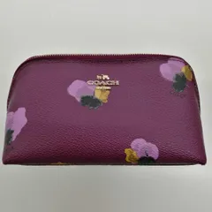 COACH 型番：65349 角スレ有 総柄レザーポーチ