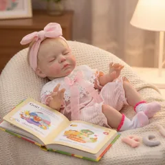 新品 Cloveray 赤ちゃん人形 22インチかわいいリボーンドール着替えができる服＆癒し系新生児ドール 手作りのリアルな生活の赤ちゃんの人 コレクター・クリスマス・誕生日ギフト