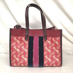 美品 コーチ トートバッグ 2way レッド PVC 79238 - メルカリ