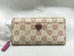 COACH 型番：オプアート BEG 変色 ラウンドジップ長財布