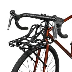 Brand New GORIX Front Rack Bicycle Front Carrier Luggage Rack for Road Bikes 24-29 inch wheels / Belt included / Lightweight / Cross Bikes 700c Mini Velo Aluminum Aftermarket Customization Front Mountain Bike (GFR430)