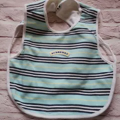 BURBERRY スタイ 水色と黒のストライプ
