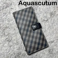 Aquascutum アクアスキュータム 長財布 PVC×レザー チェック柄のサムネイル