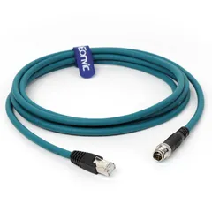 新品 Eonvic Cognex 産業用カメラ イーサネット M12 Xタイプ 8ピン オス -RJ45 Cat-7e ハイフレックスケーブル（3M、ブルー）