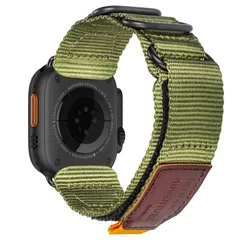 新品 コンパチブル Apple Watch バンド 38/40/41/42/44/45/49/46mm iWatch Series 10/9/8/7/6/5/4/3/2/1/SE Ultra/Ultra 2に対応ナイロンとレザー素材パンチングと3つのバック