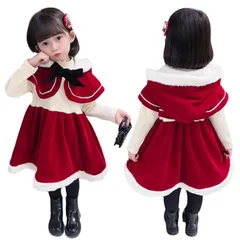 新品 [JOMA-E Shop] サンタ コスプレ 子供 女の子 赤ずきんちゃん コスチューム キッズ クリスマス 仮装 ワンピース リボン付き コスプレ衣装 赤ずきんドレス サンタコス 子供服 サンタクロース パーティー クリスマス 衣装 仮装大会 学園祭