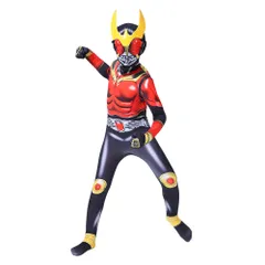 新品 [SCLYX] クウガコスプレ衣装 キッズ 子供 男の子 マスク付 お面付 カッコいい 戦ってる感 筋肉服 ハロウィンコスチューム キッズコスチューム 男の子 ハロウィンコスプレ 幼稚園コスプレ かっこいい イベント仮装＃20323 (レッド 身長12