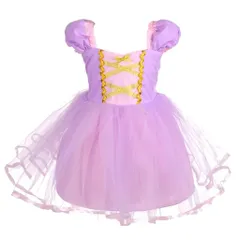 新品 [Dressy Daisy] 赤ちゃん 女の子 ラプンツェル コスプレ 髪長姫 コスチューム チュール スカート ベビー プリンセス ドレス ハロウィン 仮装 紫 サイズ 3～6ヶ月 70