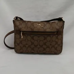COACH 型番：91013　ブラウン ショルダーバッグ　シグネチャー