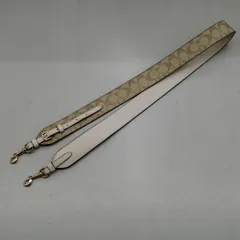 COACH 型番：白灰 シグネチャーストラップ