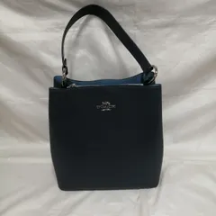 COACH 型番：ブルー/レザー/内側底汚れあり ショルダーバッグ