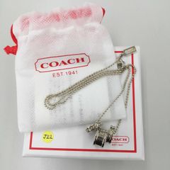 COACH (コーチ)スターリングシルバー ダブルチャームネックレス - メルカリ