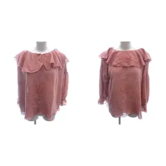 クラシカルエルフ classicalelf シャツ ブラウス 2way フリルカラー シアー キャンディースリーブ 九分袖 長袖 M ピンク /AU