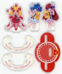 【中古】アクリルスタンド・アクリルパネル 星宮いちご＆霧矢あおい＆紫吹蘭 AIKATSU! 10th ANNIVERSARY ゆらゆらアクリルスタンド「アイカツ!」 アイカツ!デザインマート限定