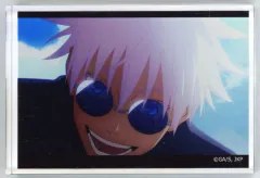 【中古】アクリルスタンド・アクリルパネル 五条悟(セリフなし/顔アップ) 「呪術廻戦 懐玉・玉折×100円ショップ アクリルブロック」