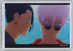 【中古】アクリルスタンド・アクリルパネル 五条悟＆夏油傑(セリフなし) 「呪術廻戦 懐玉・玉折×100円ショップ アクリルブロック」