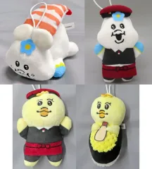 【中古】ぬいぐるみマスコット・バッジ 全4種セット コラボ限定マスコット 「おぱんちゅうさぎ×んぽちゃむ×スシロー」 対象メニュー注文特典 後半