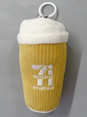 【中古】ぬいぐるみマスコット・ぬいぐるみバッジ カフェラテ セブンカフェぬいぐるみチャーム 「Happyくじ セブンイレブン」 B賞