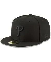 ニューエラ メンズ アクセサリー 帽子 ロゴ New Era Mens Black Philadelphia Phillies Primary Logo Basic 59FIFTY Fitted Hat Black ブラック