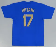 【中古】Tシャツ 大谷翔平#17(ロサンゼルス・ドジャース) Fanatics ドジャース 2025ナショナルリーグMVP受賞記念 ネームアンドナンバー背番号Tシャツ ブルー 2XLサイズ