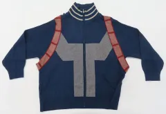 【中古】アウターウェア 轟焦凍イメージ ニットブルゾン ネイビー フリーサイズ 「僕のヒーローアカデミア×earth music＆ecology Japan Label」