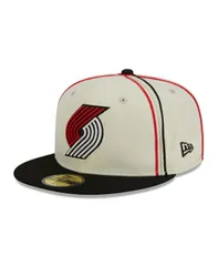 ニューエラ メンズ アウター ジャケット・ブルゾン ブレザー New Era Mens CreamBlack Portland Trail Blazers Piping 2Tone 59FIFTY Fのサムネイル