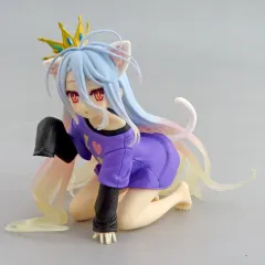 【中古】フィギュア 白 「ノーゲーム・ノーライフ」 Desktop Cute フィギュア 白～猫耳シャツver.～Renewal タイクレ限定