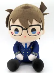 【中古】ぬいぐるみ 江戸川コナン おすわりぬいぐるみ 「セガ ラッキーくじオンライン 名探偵コナン ーパイロットテーマー」 C賞-1