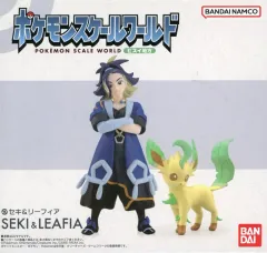 【中古】食玩 トレーディングフィギュア ポケモンスケールワールド ヒスイ地方 セキ＆リーフィア プレミアムバンダイ限定