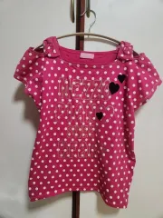 メゾピアノ ホットピンク ドット ハート y2k ヴィンテージ Kitsch トップス