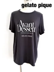 【2024年製】gelato pique　ジェラートピケ　COOLレーヨンロゴTシャツ　F（フリー）　ダークグレー　オフホワイト　半袖　美品　おしゃれ　送料込み　6466017
