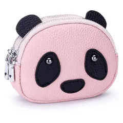 Honesty Mouth 本革仕様 小銭入れ レディース コインケース 小さい財布 レザー 可愛い パンダ 子供 キッズ 本革 ミニ財布 キーケース バッグチャーム (07:ピンク) [07:ピンク]