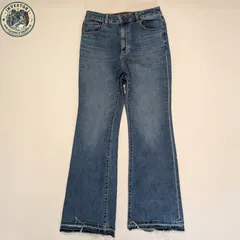 ​【トレンド】GU ジーユー カットオフ セミフレア デニムパンツ XL 大きいサイズ