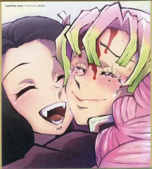 【中古】紙製品 竈門禰豆子＆甘露寺蜜璃 「鬼滅の刃 全集中展 刀鍛冶の里編・柱稽古編 作画スタッフ全集中複製ミニ色紙 D」