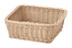 新品 kleane(キレーネ) plus 洗える バスケット SIAA規格 抗菌素材 脱衣かご S ベージュ | 業務用 施設用 かご 籠 収納 温泉 宿泊施設 洗濯 ランドリー プラスチック製 籐風 軽量 乾きやすい お手入れ簡単 3P036BG