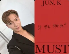 【中古】コレクションカード(男性) 2PM/Jun. K(ジュンケイ)/裏面赤・印刷メッセージ入り/CD「MUST」封入特典個人フォトカード