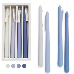 新品 10 Inch 香りのキャンドル テーパーキャンドル アロマ ろうそく キャンドル人気 ロウソク 結婚式 記念日 家の装飾 4個入り (Gradient Blue)