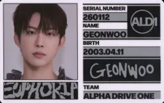 【中古】コレクションカード(男性) ALPHA DRIVE ONE/ゴヌ(GEONWOO)/横型・裏面黒/CD「EUPHORIA」(FREAK ALARM Ver.)Staff Pass