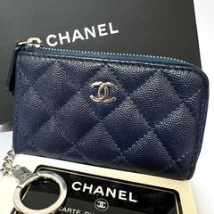 シャネル CHANEL Vステッチ シャブロン ラムスキン 三つ折り財布