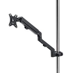 イーサプライ モニターアーム ポール取付 支柱 スプリング内蔵 3関節 耐荷重2-7kg 27インチまで 高さ調整 上下 左右 VESA EEX-LA050