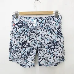 フィラ FILA GOLF ゴルフ スポーツウエア パンツ ショートパンツ 総柄 紺 青 白 ネイビー ブルー ホワイト L